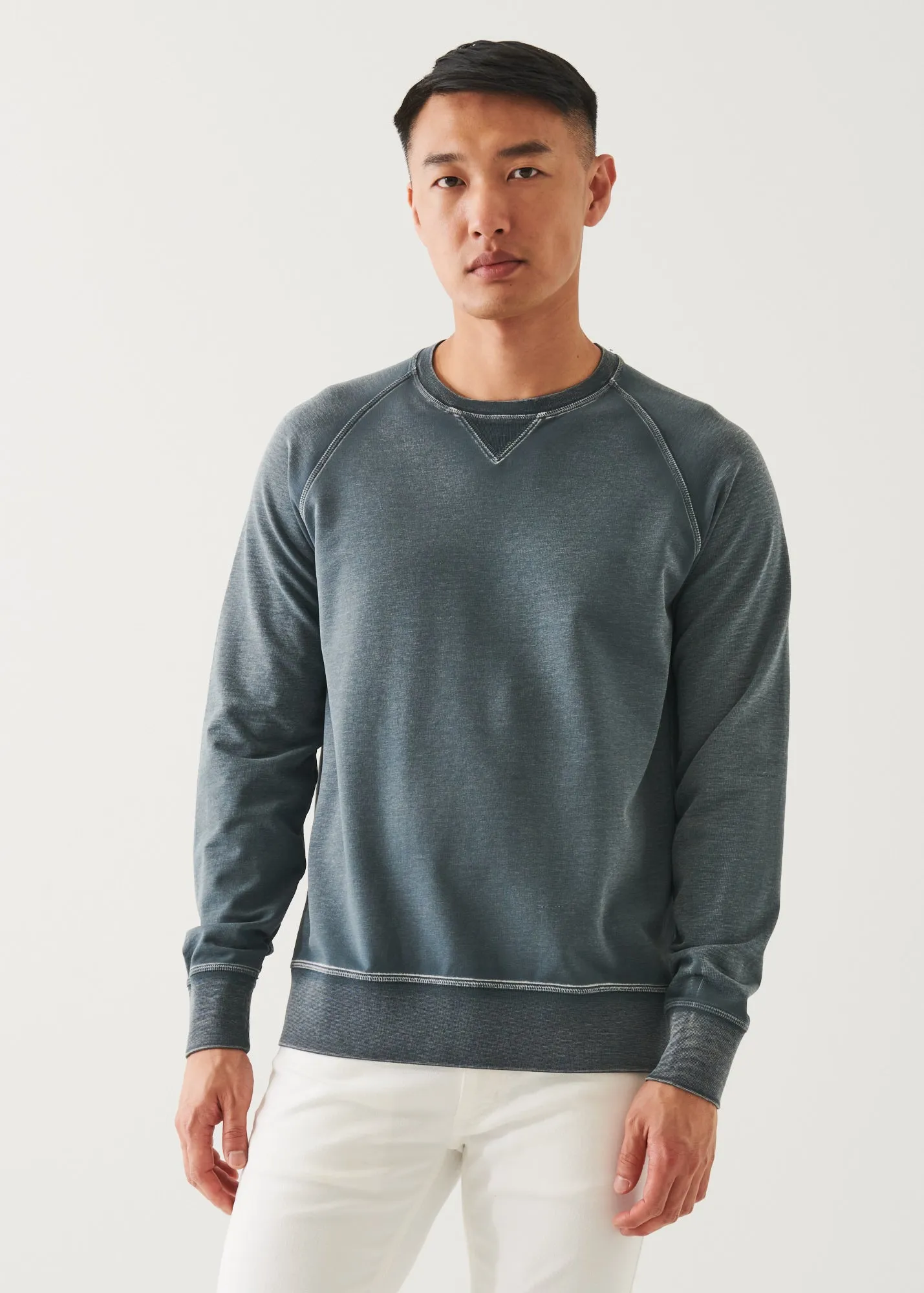 PIMA COTTON FRENCH TERRY VINTAGE WASH SWEATSHIRT