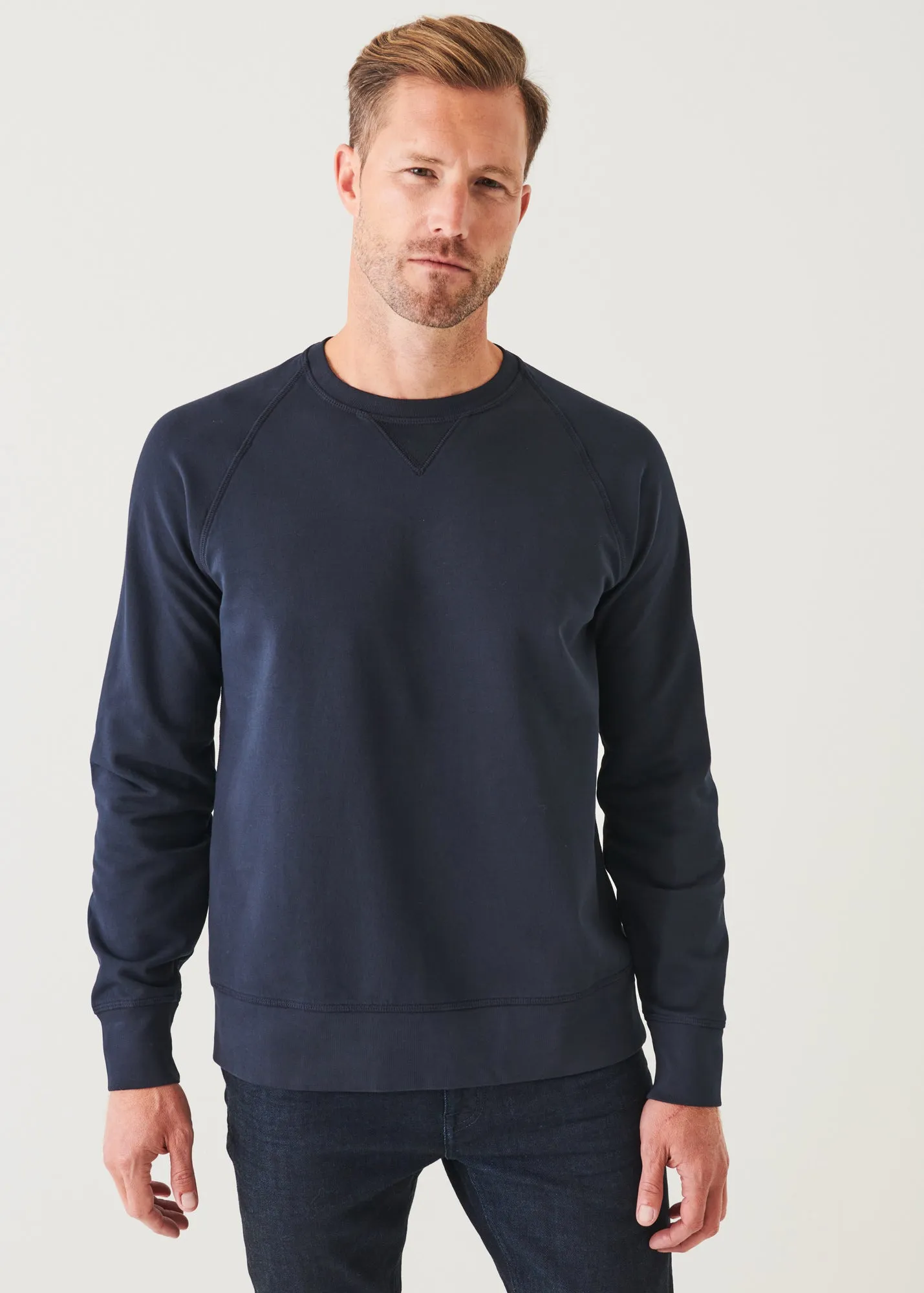 PIMA STRETCH FLEECE CREWNECK