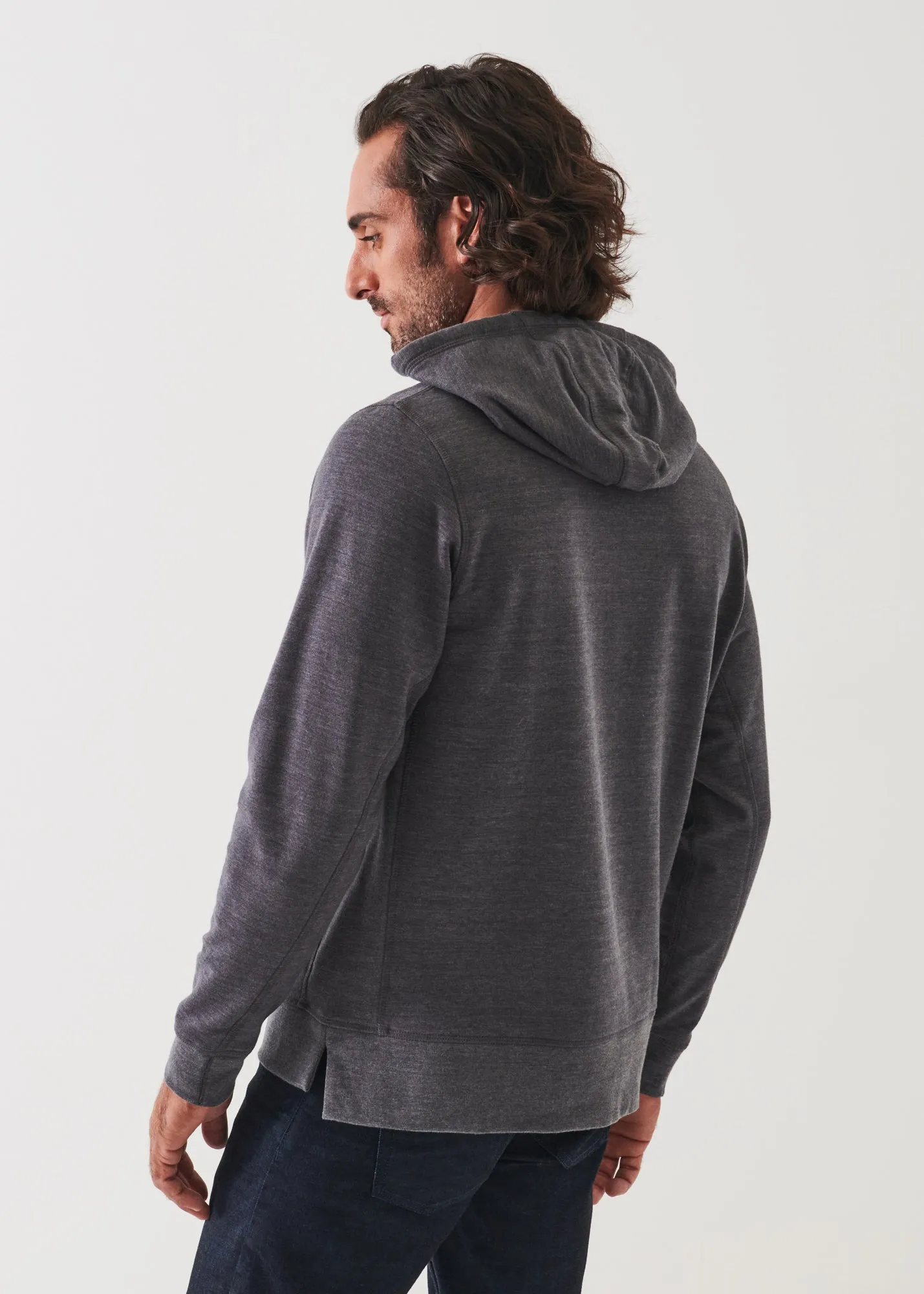 PIMA STRETCH FLEECE HOODIE