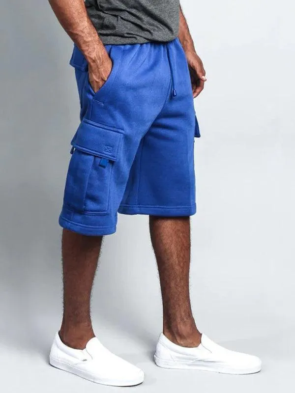 Straight-Leg Men Linen Cargo Shorts