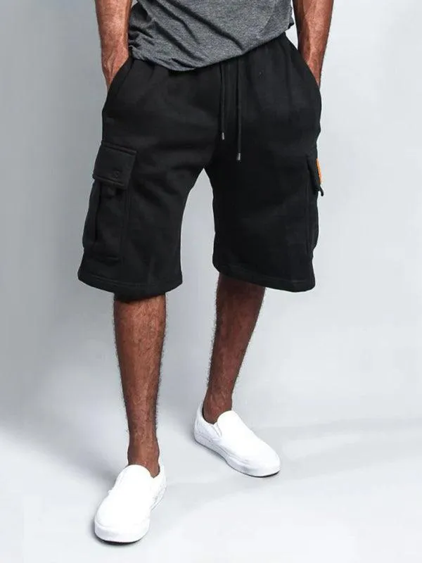 Straight-Leg Men Linen Cargo Shorts