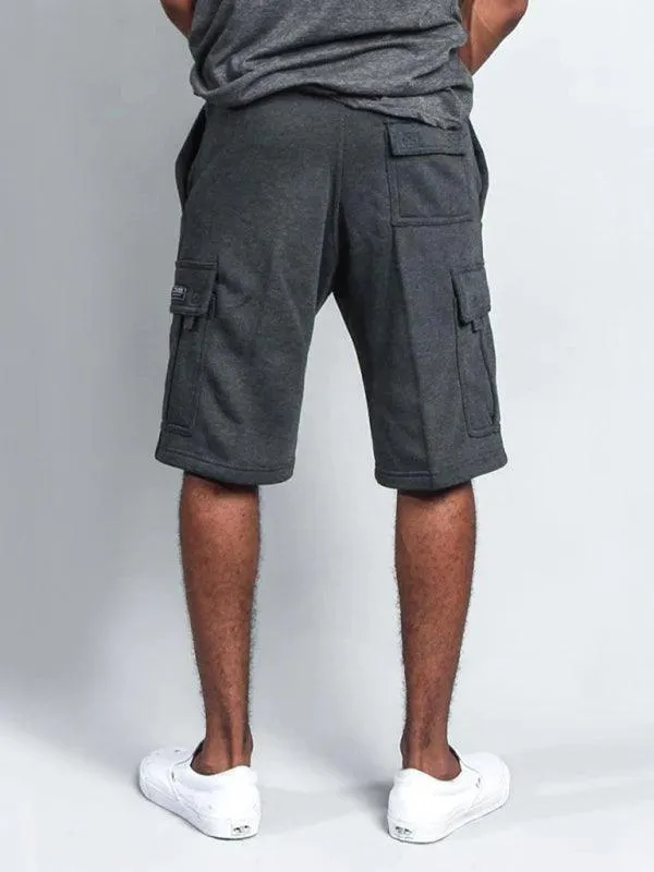 Straight-Leg Men Linen Cargo Shorts