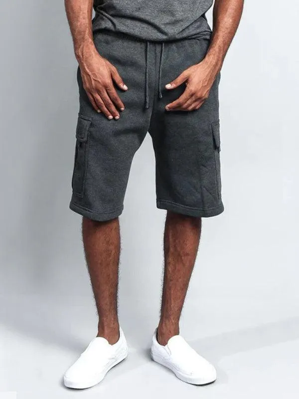 Straight-Leg Men Linen Cargo Shorts