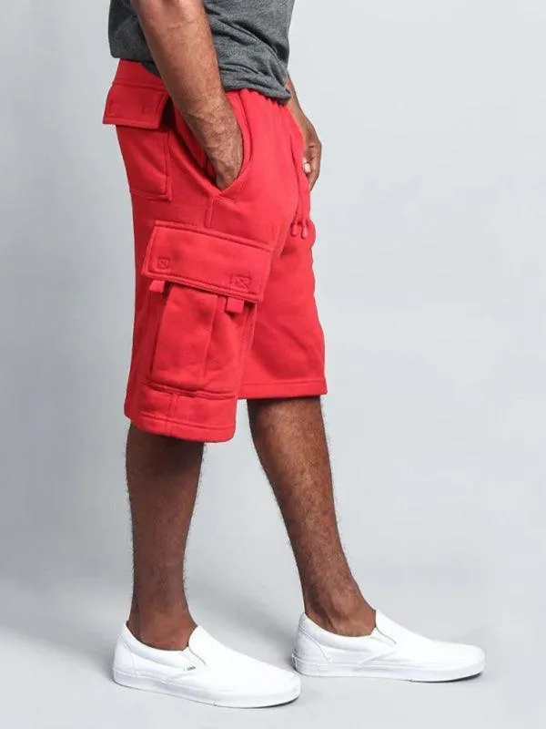 Straight-Leg Men Linen Cargo Shorts