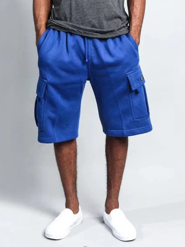 Straight-Leg Men Linen Cargo Shorts