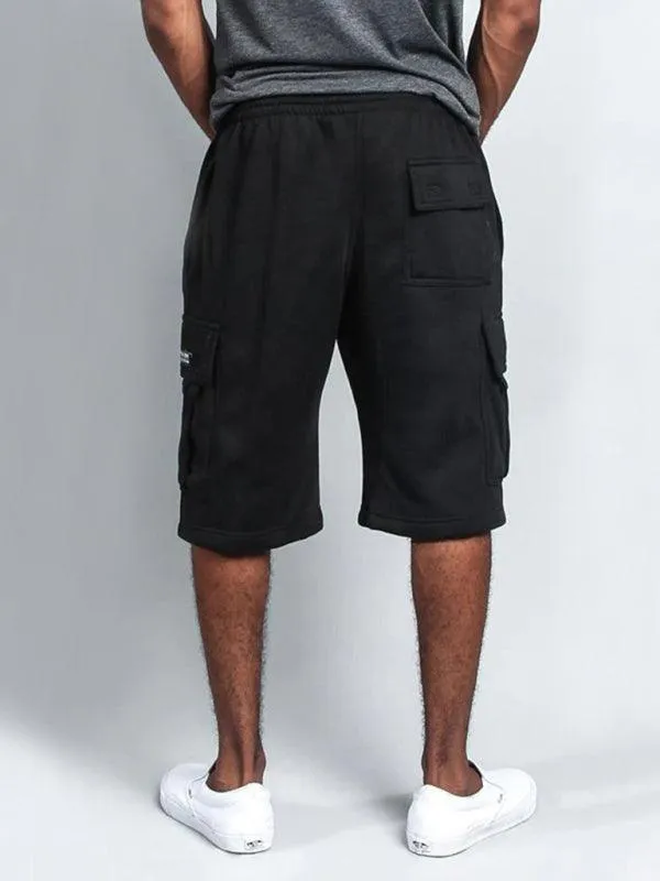 Straight-Leg Men Linen Cargo Shorts