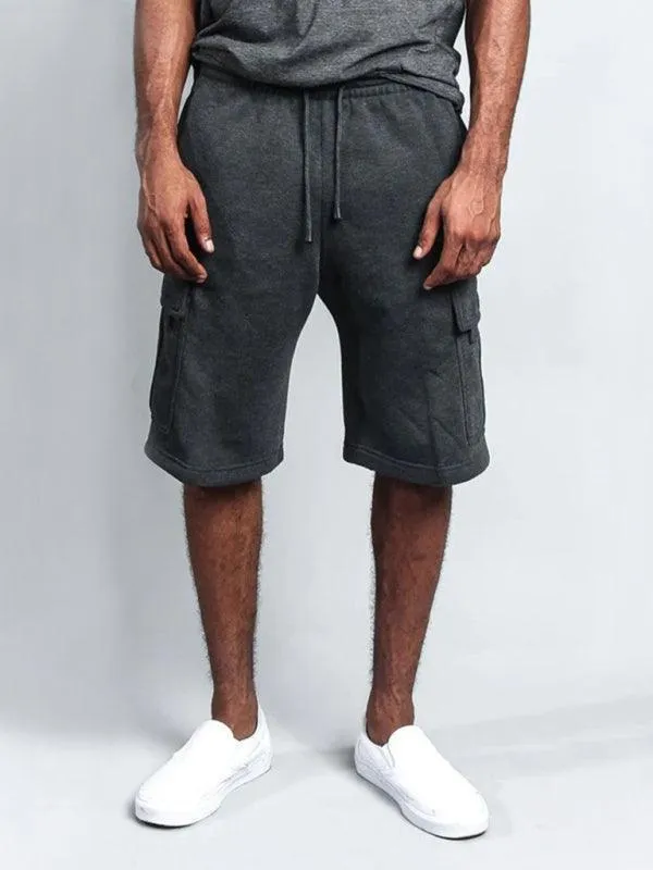 Straight-Leg Men Linen Cargo Shorts