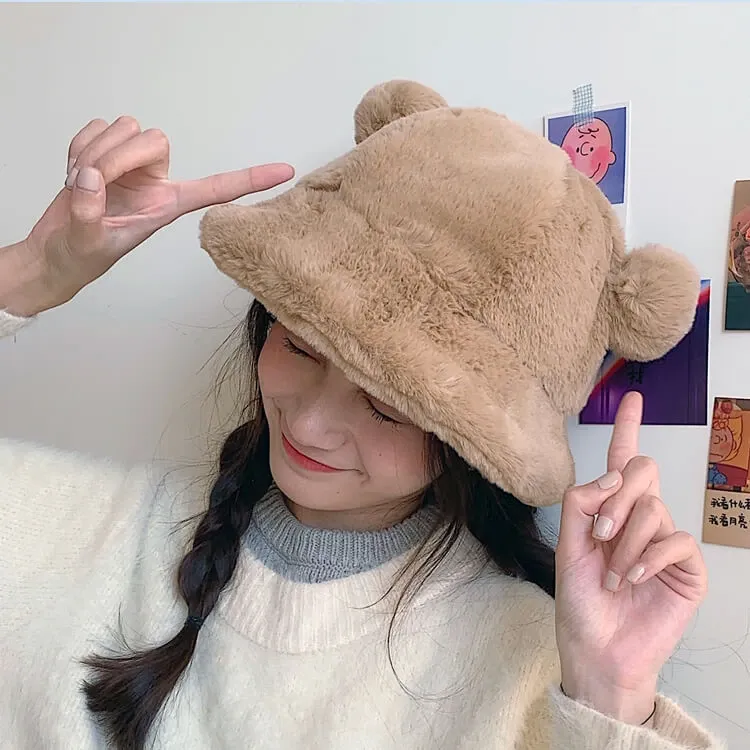 Plush Bear Ear Hat AD12615