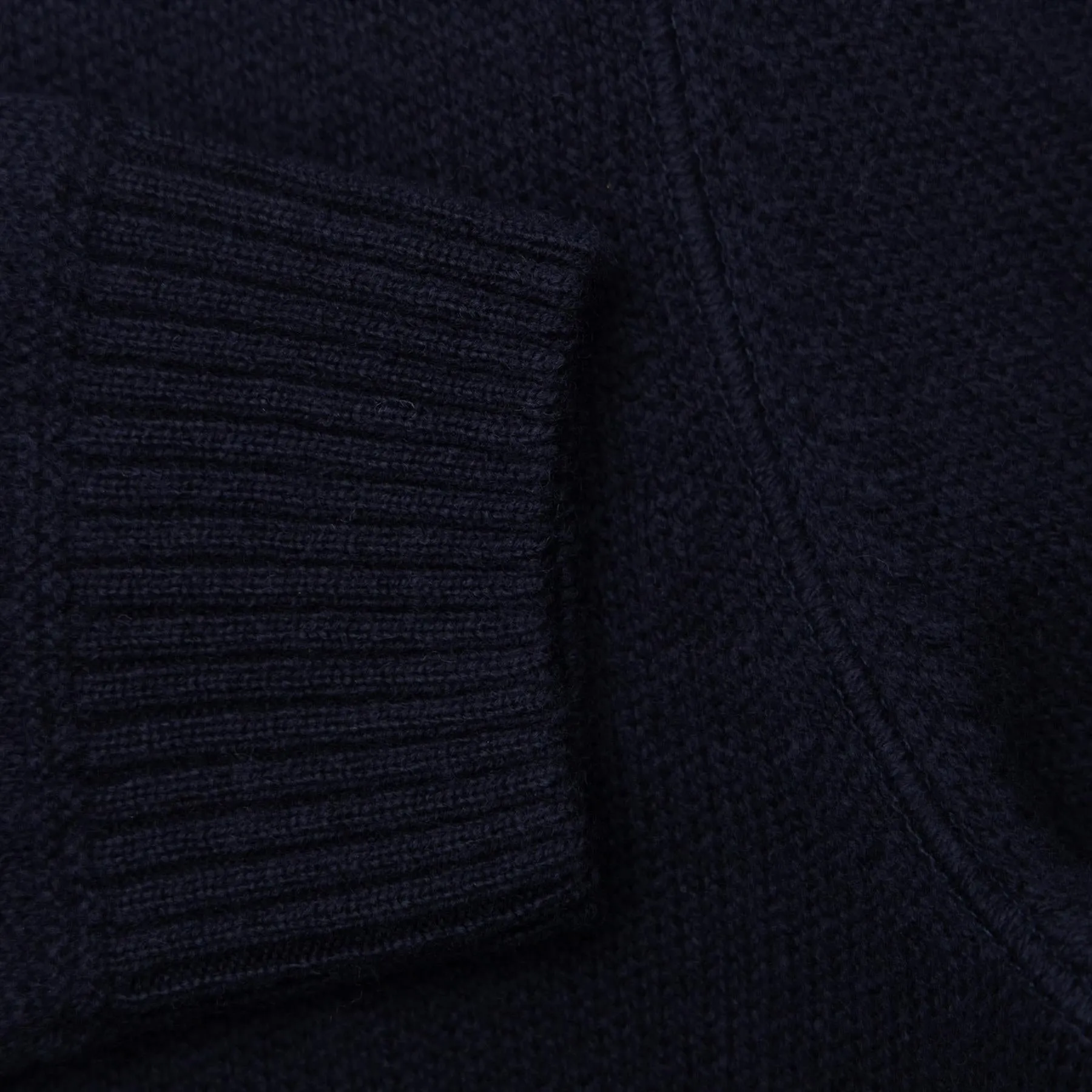 Mistico Knitted Wool Regular Fit Hoodie Dark Blue - W23