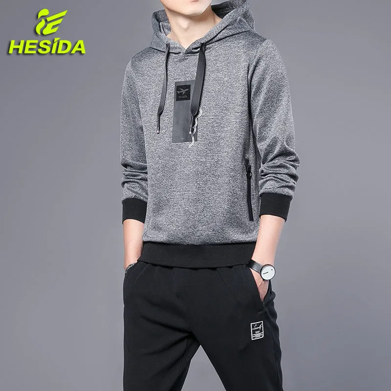 Men's Sports Suits Set Hoodie Hooded Sweatshirt Tracksuit