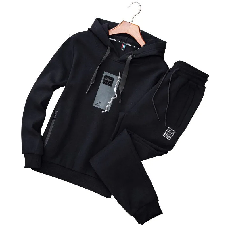 Men's Sports Suits Set Hoodie Hooded Sweatshirt Tracksuit