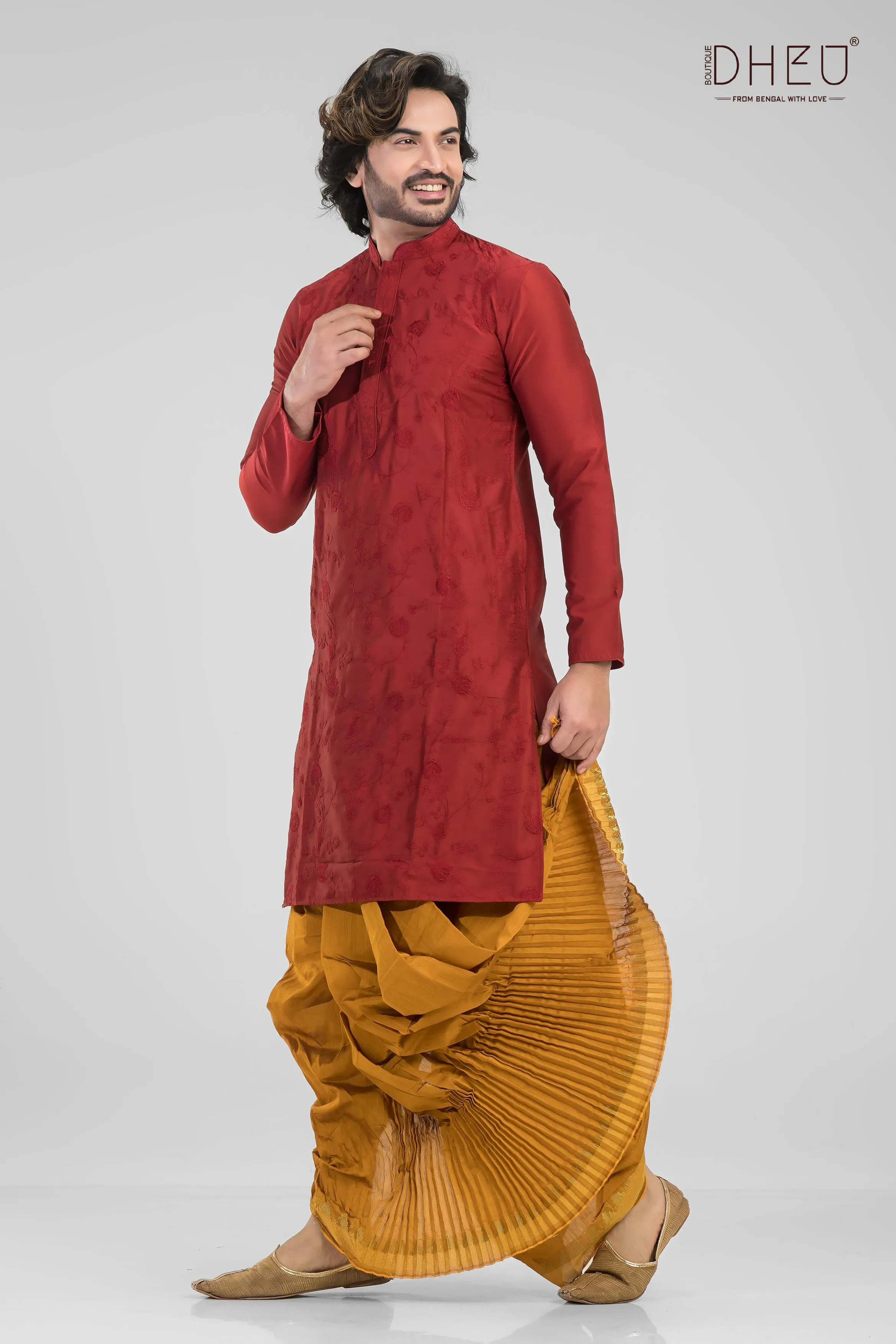 The Shaadi Set-Up-Men's Kurta   Dhoti(Optional)