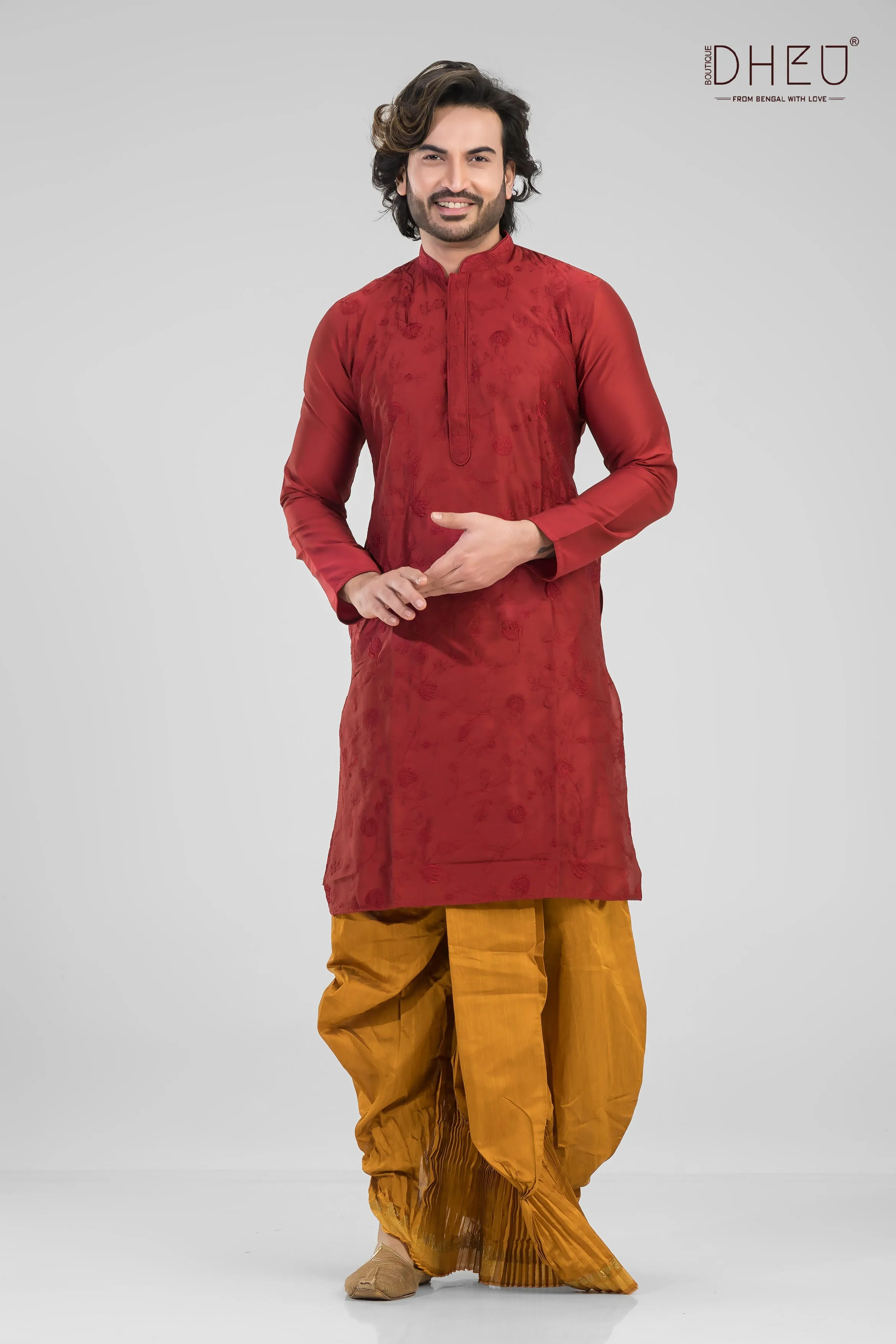 The Shaadi Set-Up-Men's Kurta   Dhoti(Optional)