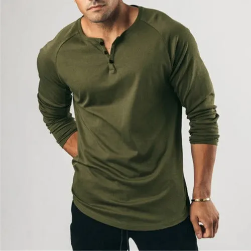 Slim Fit T-Shirt Heren - Army green