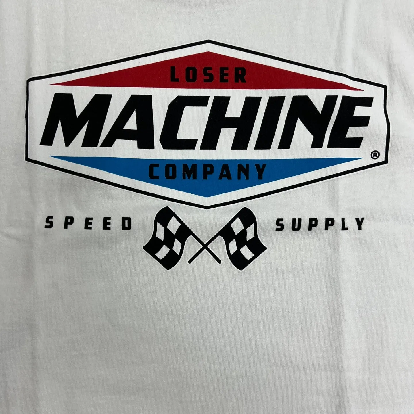 LOSER MACHINE Overdrive Speed Graphic T-Shirt - WHITE