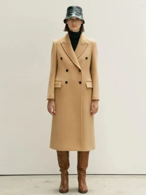 Priscilla Double Breasted Wool Blend Coat