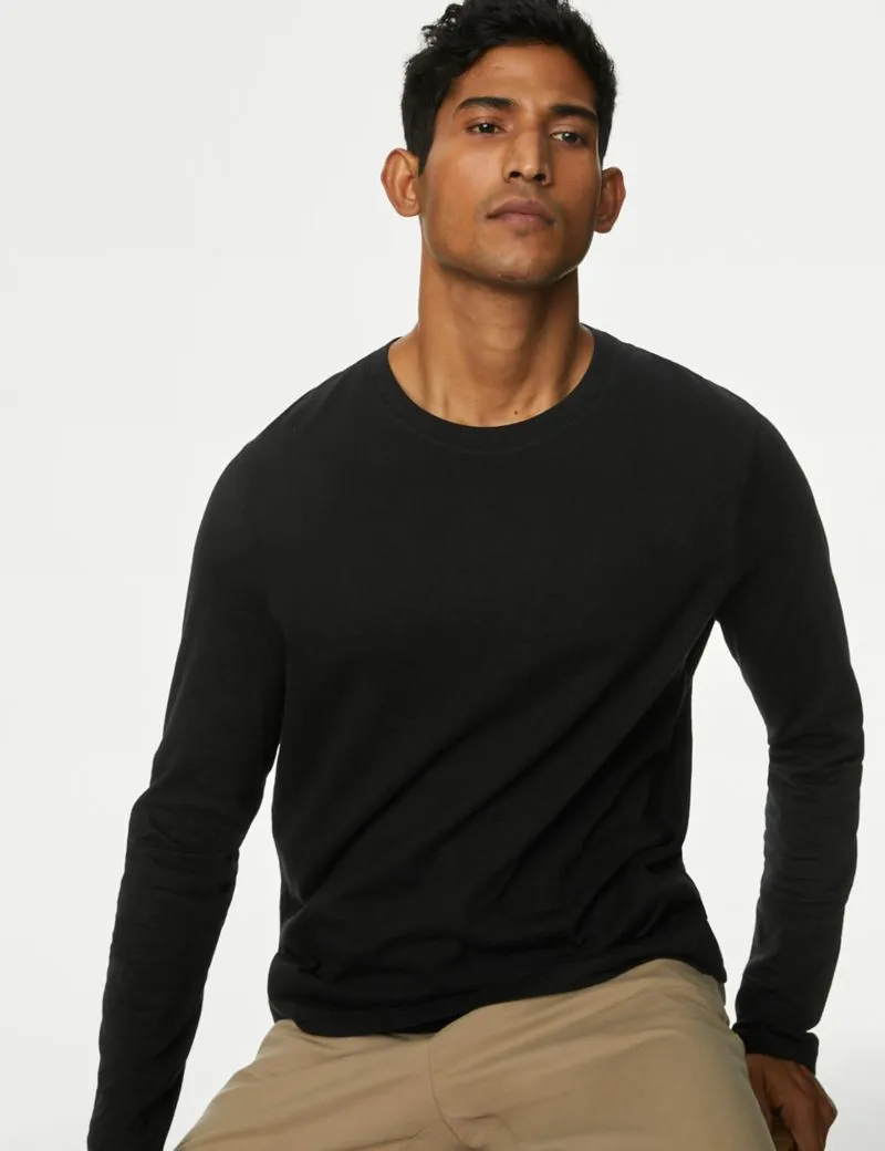 Pure Cotton Long Sleeve T-Shirt