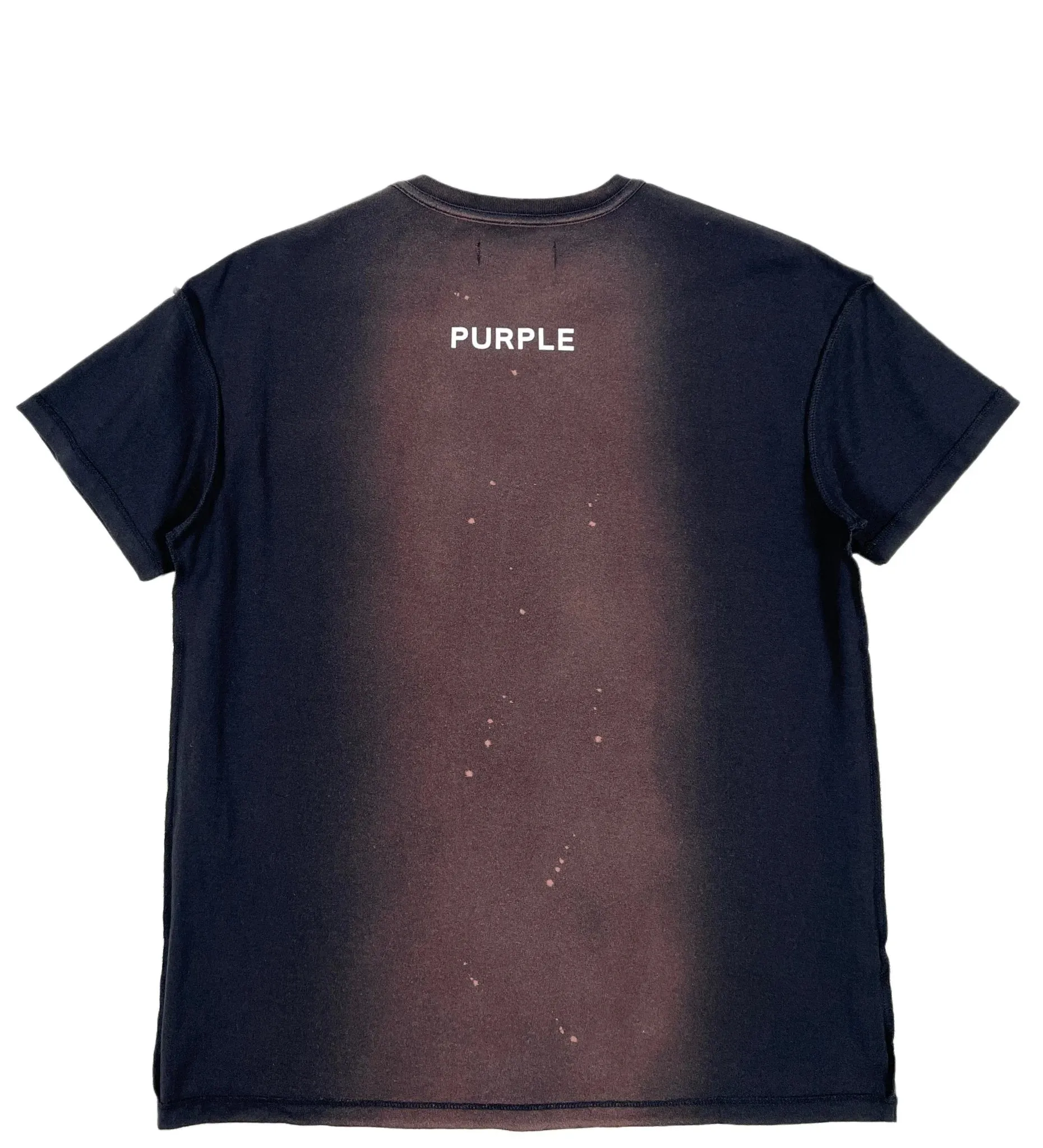 PURPLE BRAND TEXTURED JERSEY INSIDE OUT TEE BLK