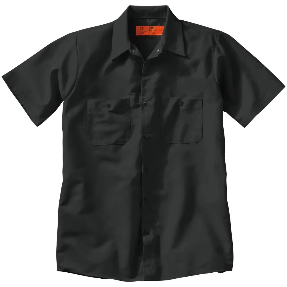 Red Kap Men's Short Sleeve Industrial Work Shirt - Black