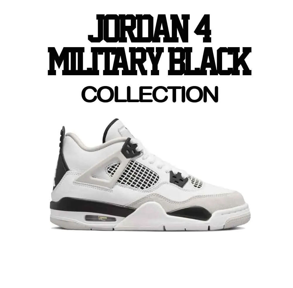 Retro 4 Military Black Shirt - ST Drip - White