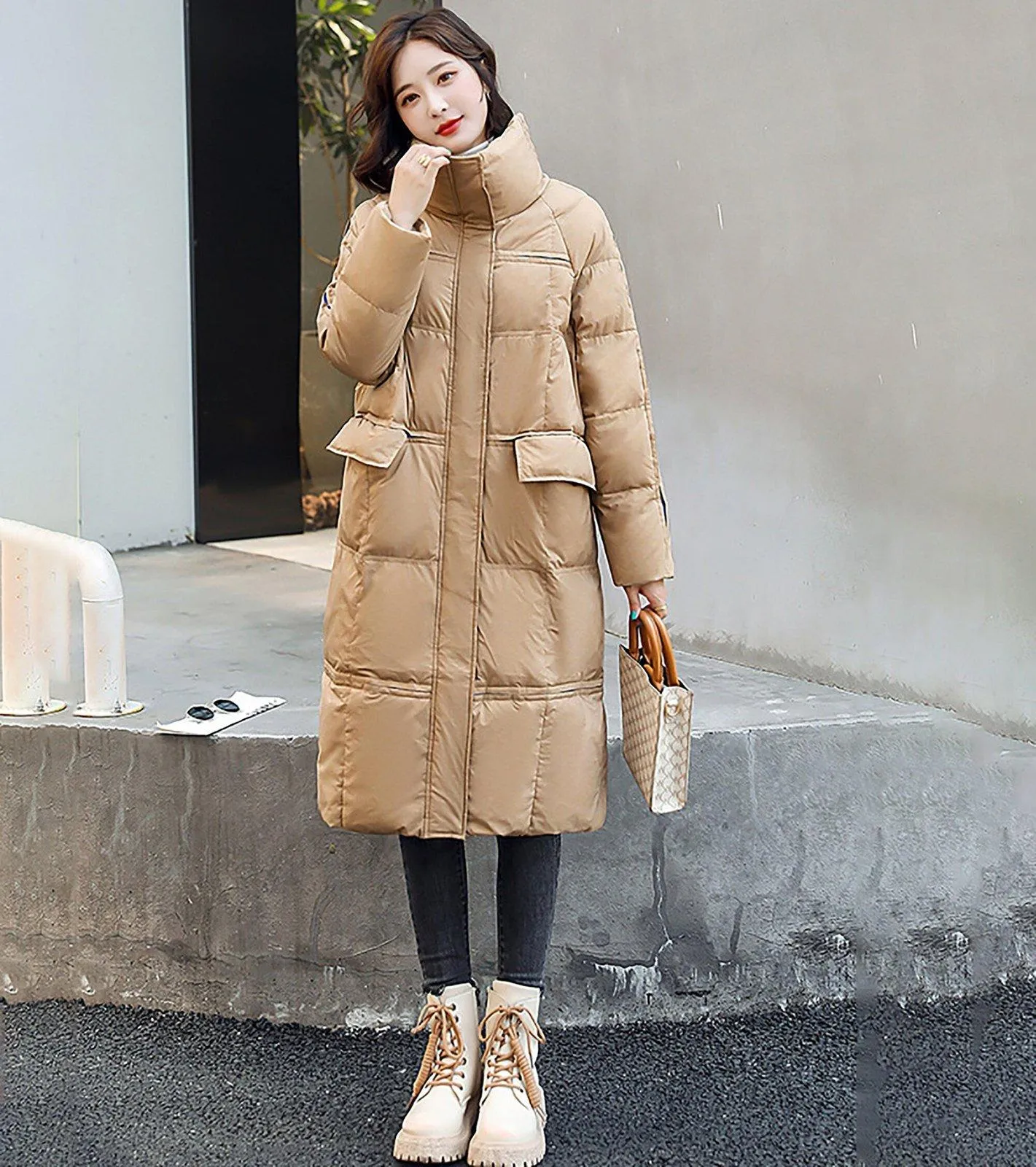 Yvonne Zip Down Puffer Midi Coat