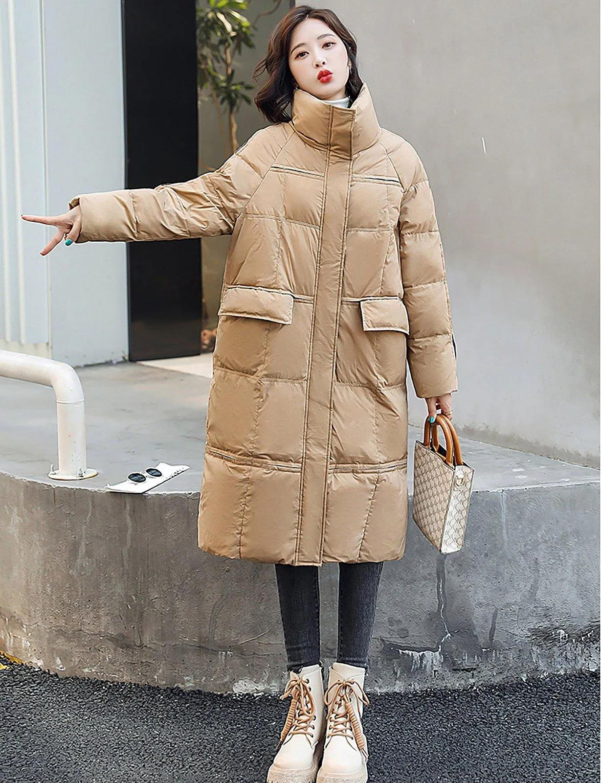 Yvonne Zip Down Puffer Midi Coat