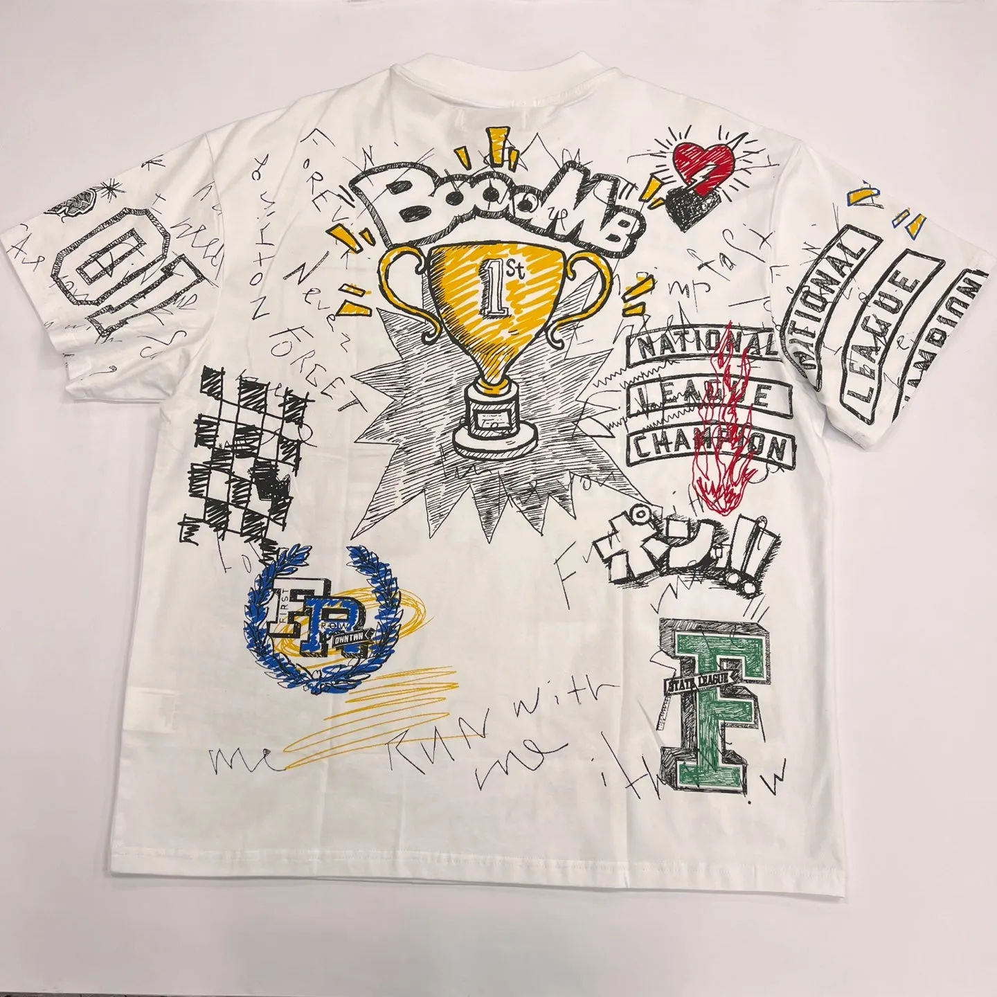 All-Over Doodling Graphic T-Shirt