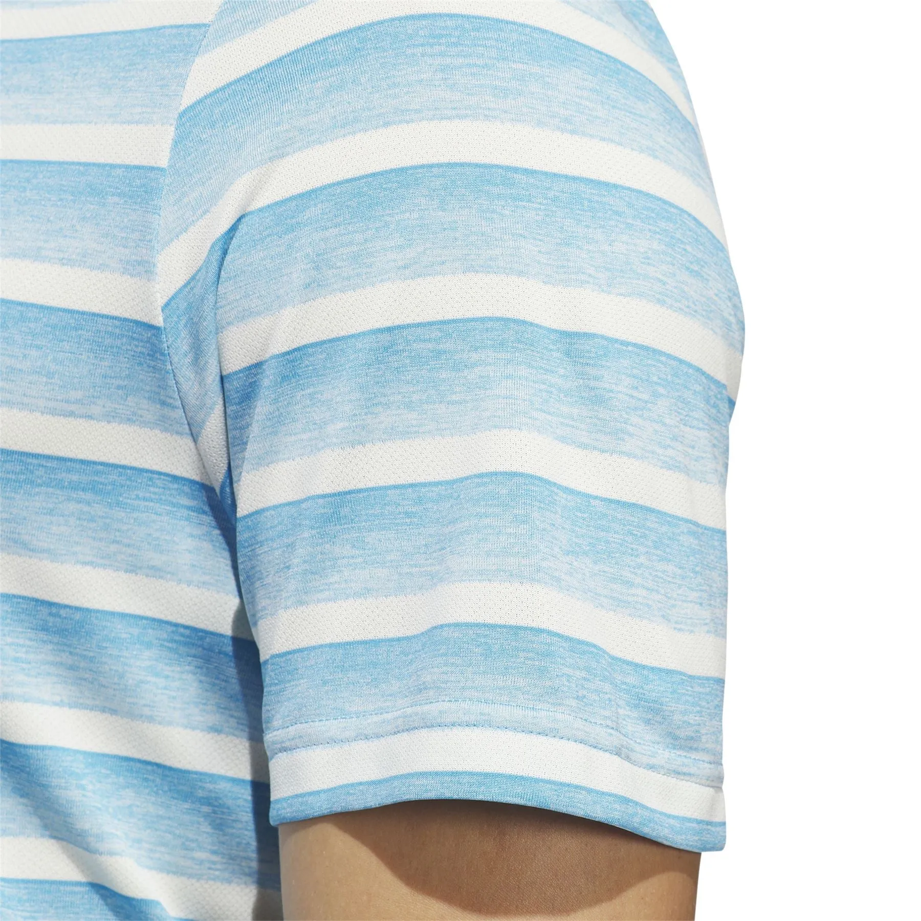 Two-Colour Stripe Regular Fit Pique Polo Blue/White - SS24