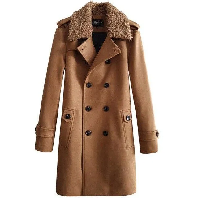 Soft Collar Winter Coat For Men