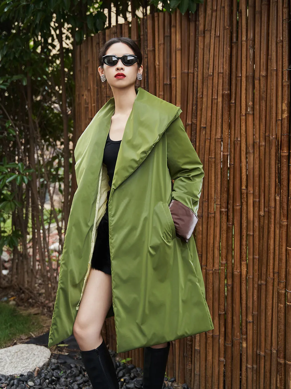 Eloise Belted Goose Down Wrap Coat