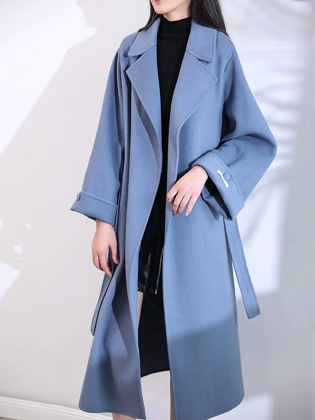 Deborah Relaxed Belted Double Face Wool Coat