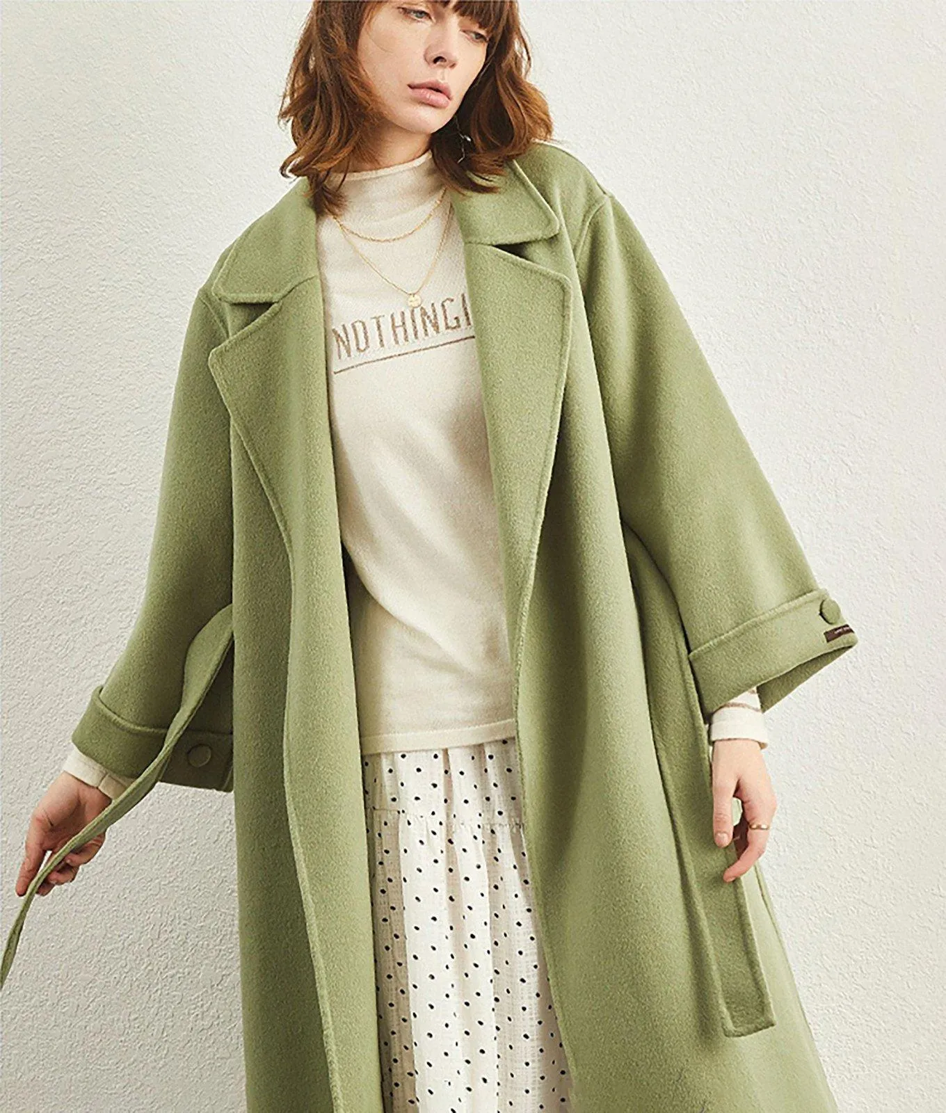 Deborah Relaxed Belted Double Face Wool Coat