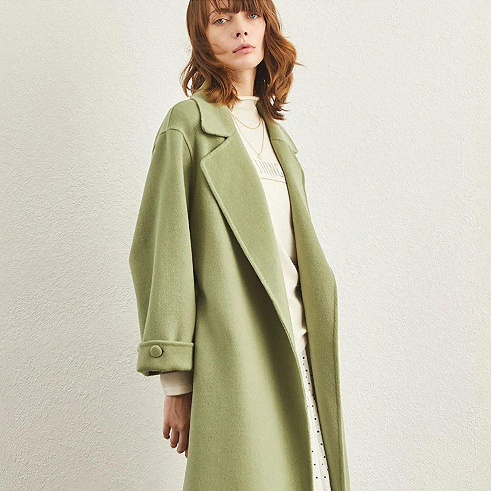 Deborah Relaxed Belted Double Face Wool Coat