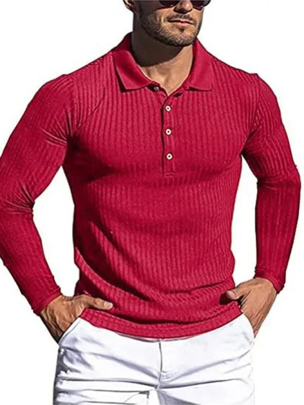 Knitted Casual Men Polo Shirt