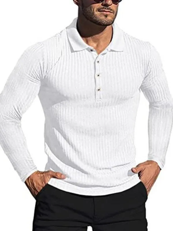 Knitted Casual Men Polo Shirt