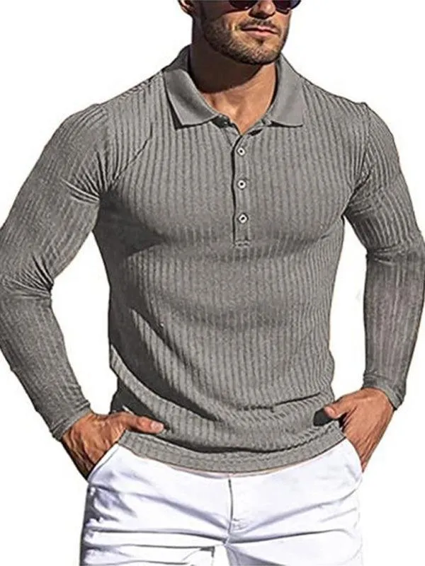 Knitted Casual Men Polo Shirt