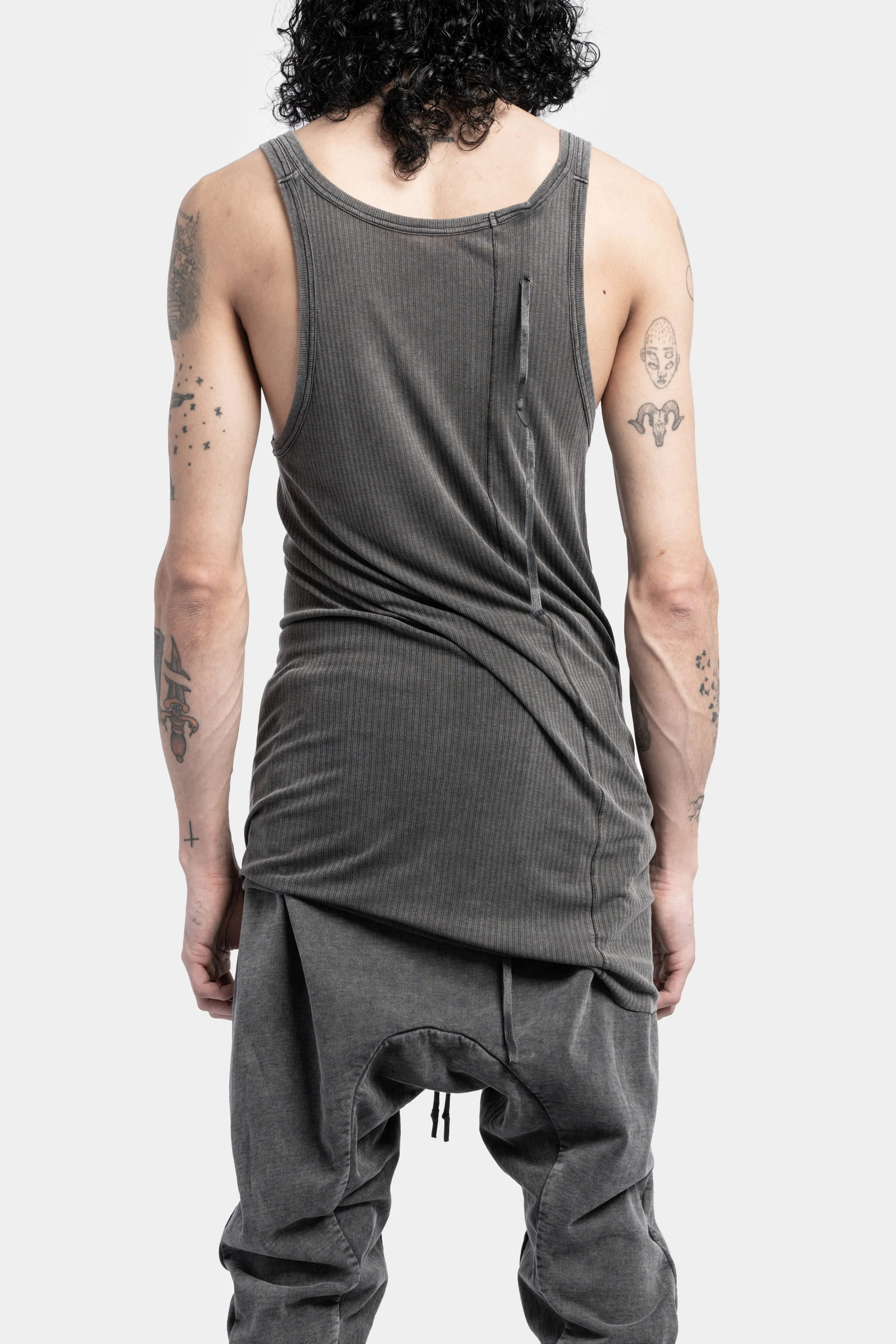 Cotton tank top, Acid grey