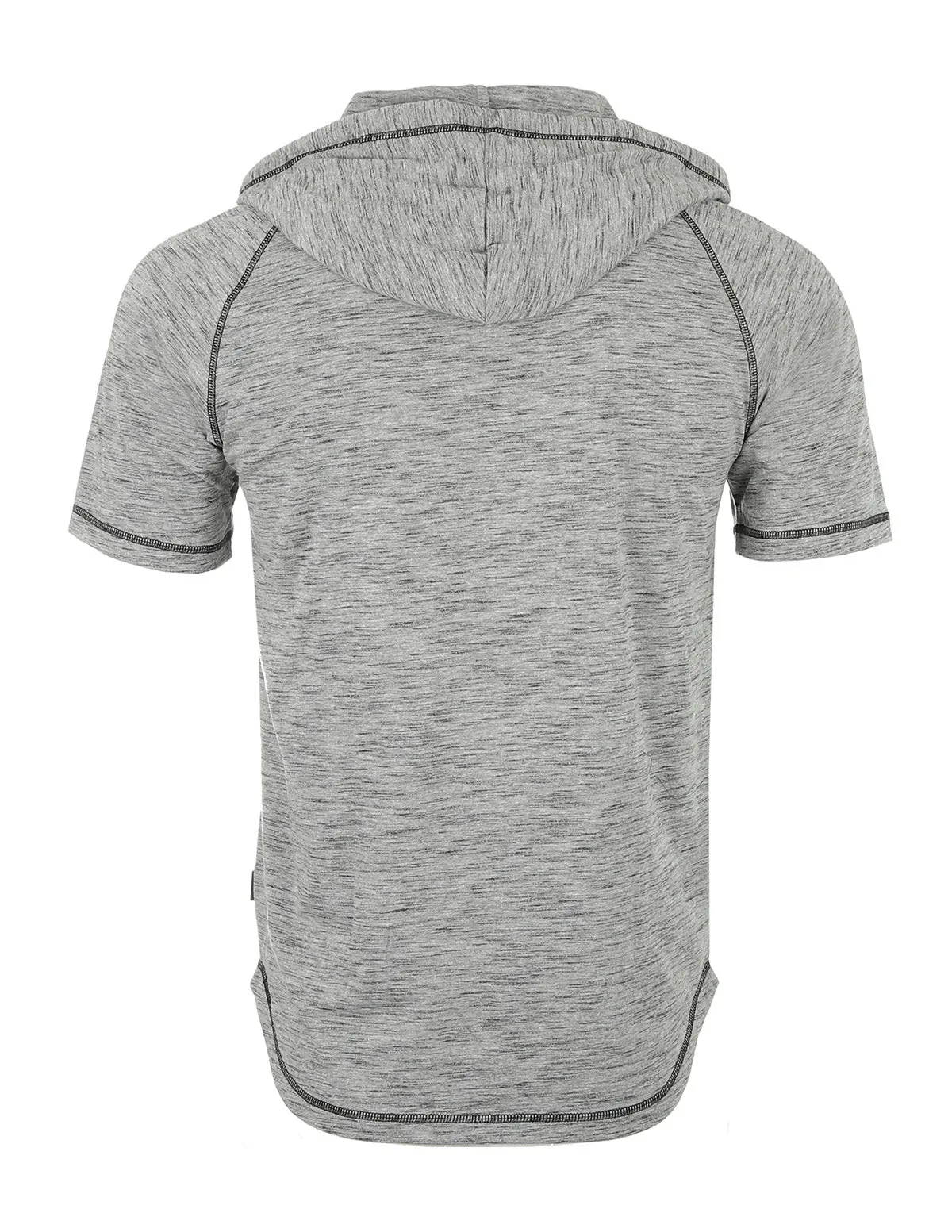 ZIMEGO Men's Short Sleeve Raglan Henley Hoodie