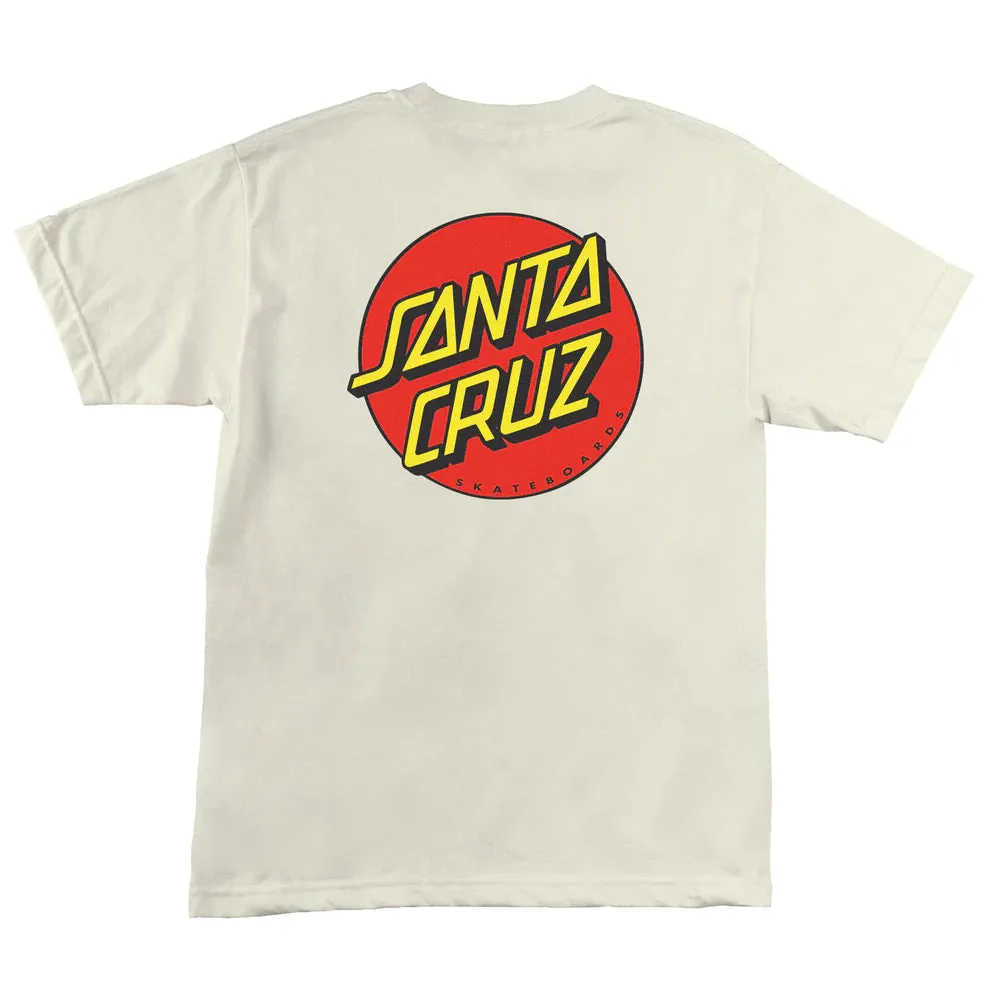 SANTA CRUZ Classic Dot Graphic T-Shirt - Cream