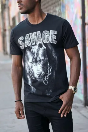 Savage Paradise Short Sleeve Tee -Black