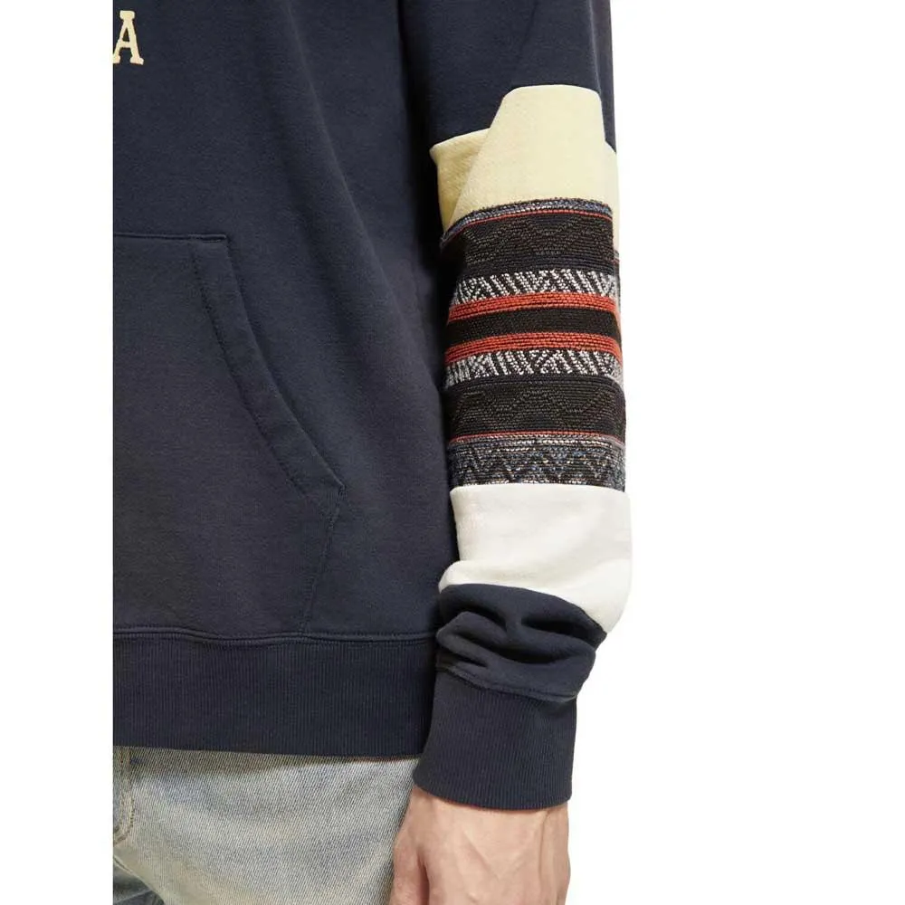 SCOTCH & SODA RELAXED FIT CLUB SODA APPLIQUE HOOODIE