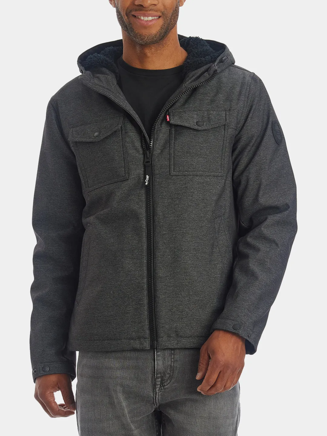 Sherpa Lined Softshell Hoodie