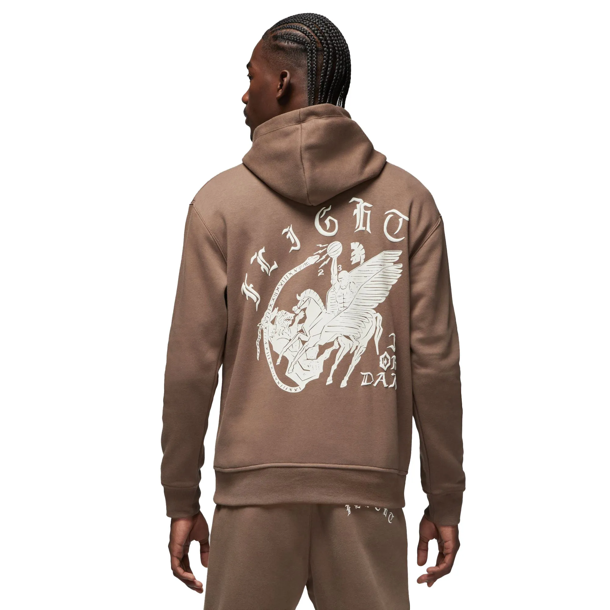 Jordan Artist Series by Umar Rashid Men's Flight Fleece Hoodie Palomino-Sail