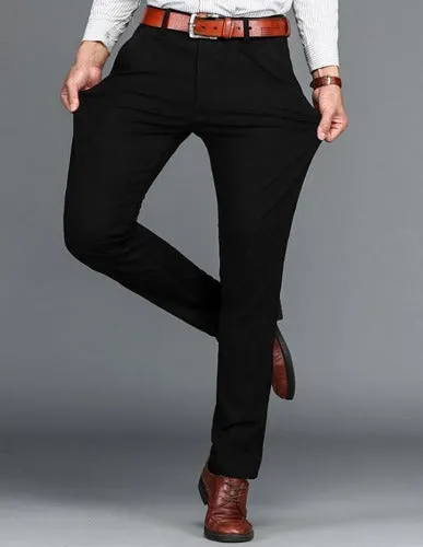 Stretch men trousers long Straight pant