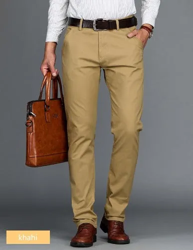 Stretch men trousers long Straight pant