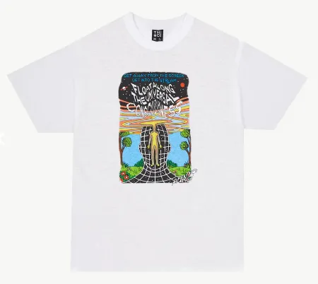 AFENDS - NEXT LEVEL- BOXY GRAPHIC T-SHIRT - WHITE