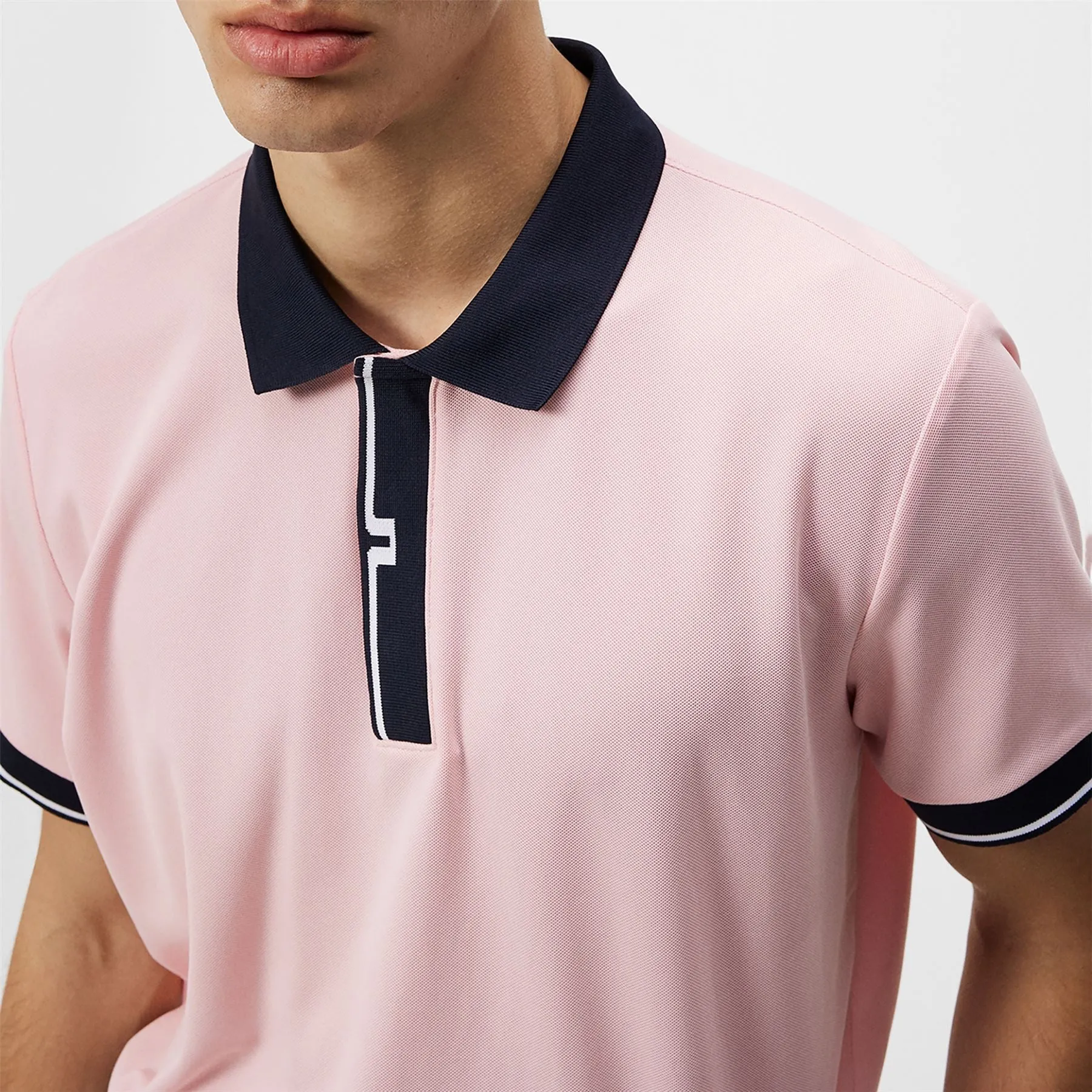 Bay Slim Fit Sport Pique Polo Powder Pink - SS24