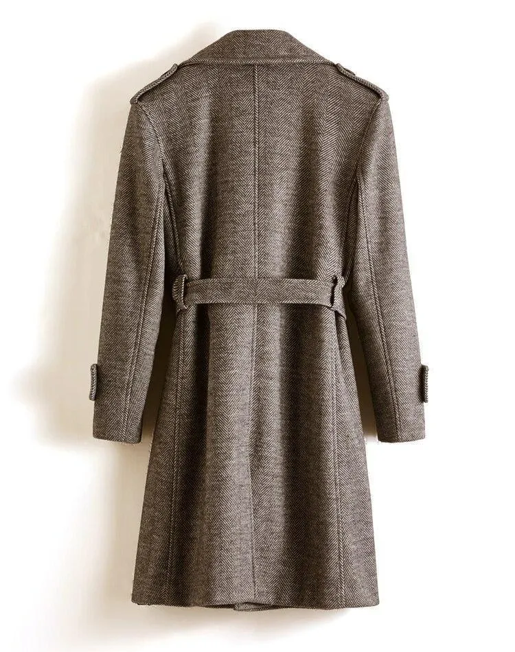 Herringbone Winter Coat