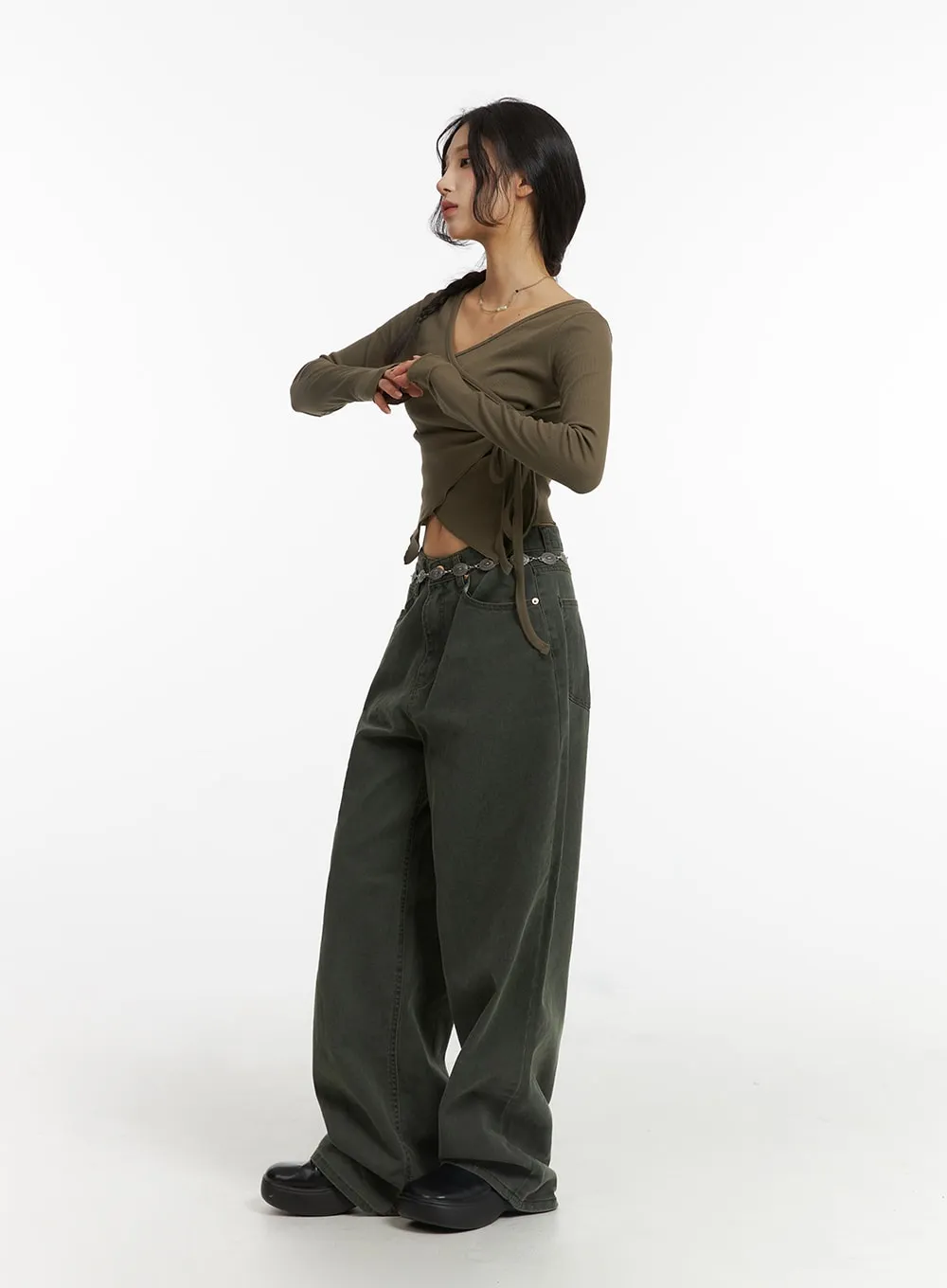 Washed Wide Fit Pants CJ416