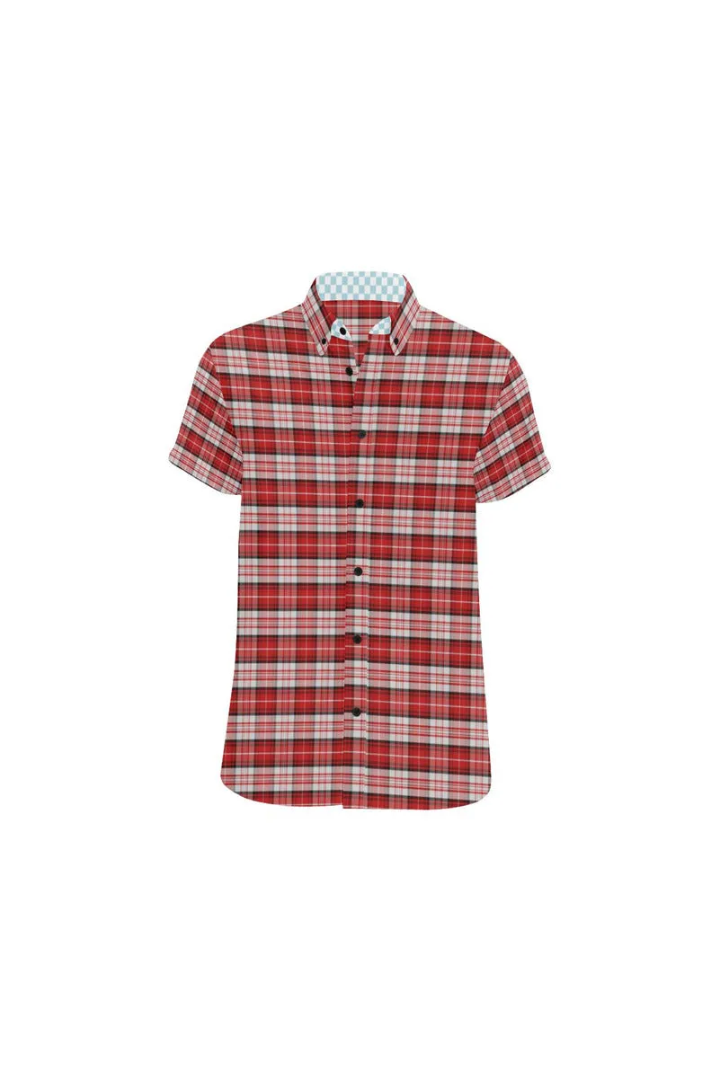 Men in Plaid Short Sleeve Shirt